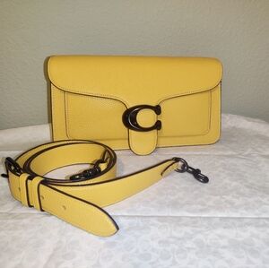 Coach tabby 26 crossbody shoulder bag in sunrise yellow leather